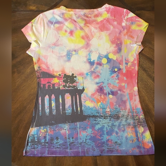 Disney Womens Size XL Mickey & Minnie Graphic T-Shirt - Multicolor - Picture 7 of 11